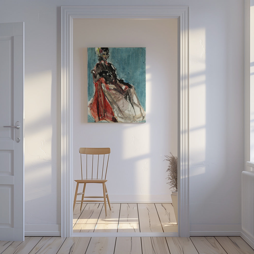 Elegant Pose of Woman Portrait | Canvas