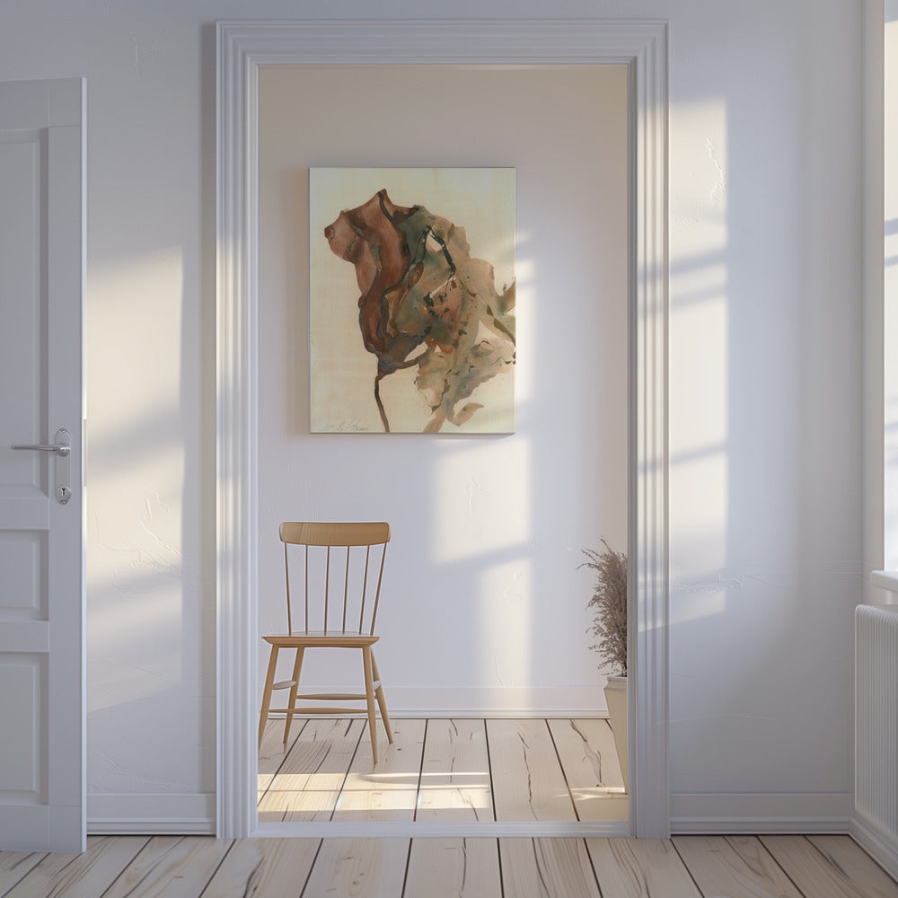 Organic Shapes in Earthy Tones of Brown and Green | Canvas