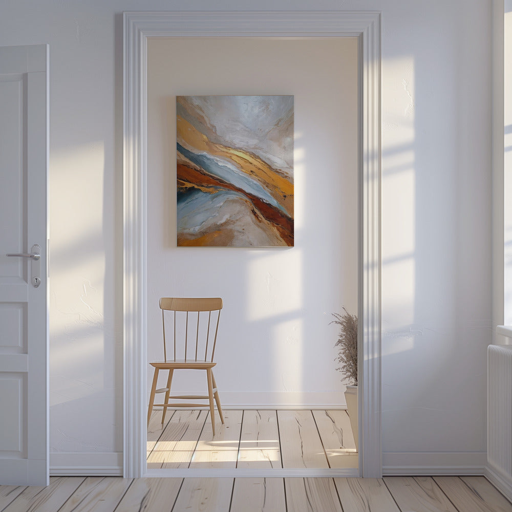 Golden Horizon Waves | Canvas