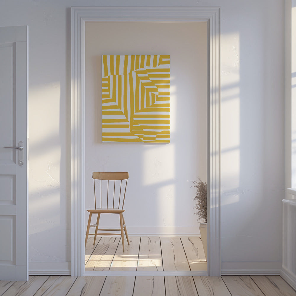 Yellow line and stripe | Canvas