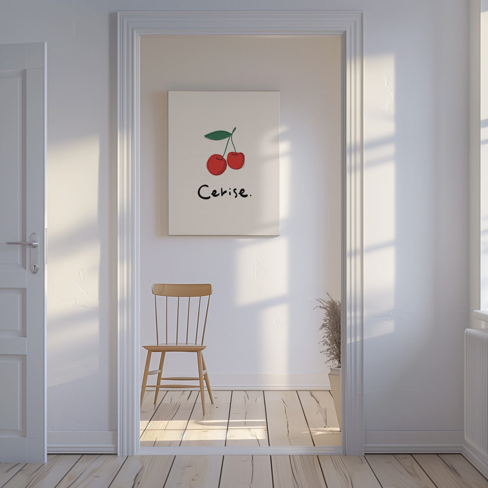 Modern French Fruits Collection "Cherry / Cerise" | Canvas