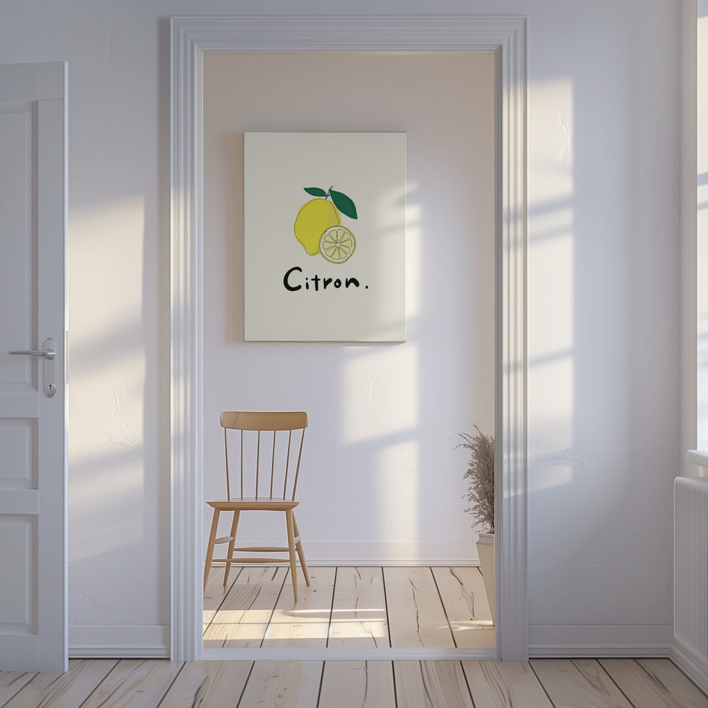 Modern French Fruits Collection "Lemon / Citron" | Canvas