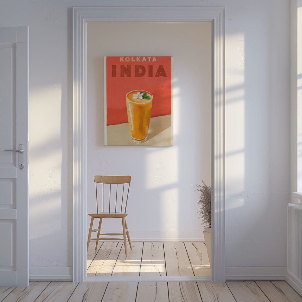 Travel Poster Cocktail Kolkata India | Canvas