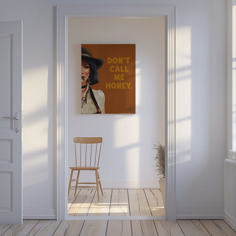 Don't Call Me Honey Badass Western Cowgirl Art | Canvas