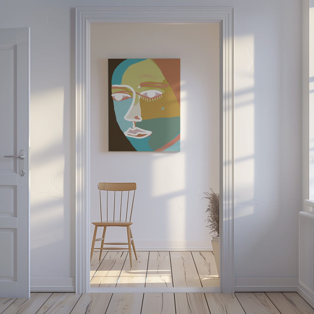 Abstract line face | Canvas