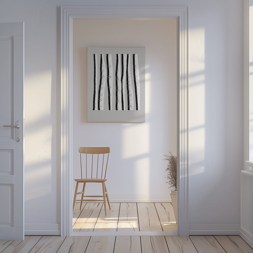 Black And White Vertical Stripes | Canvas