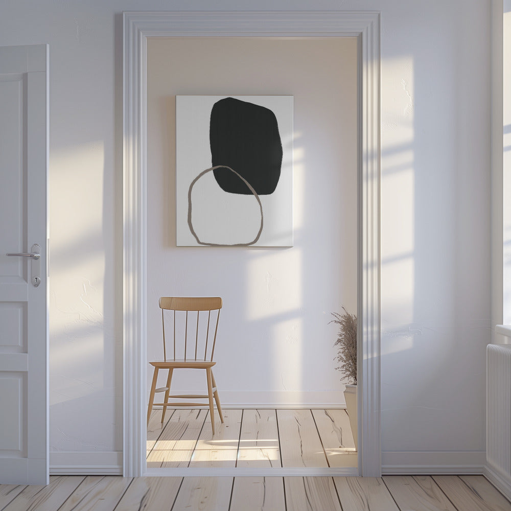 Black Organic Shape | Canvas