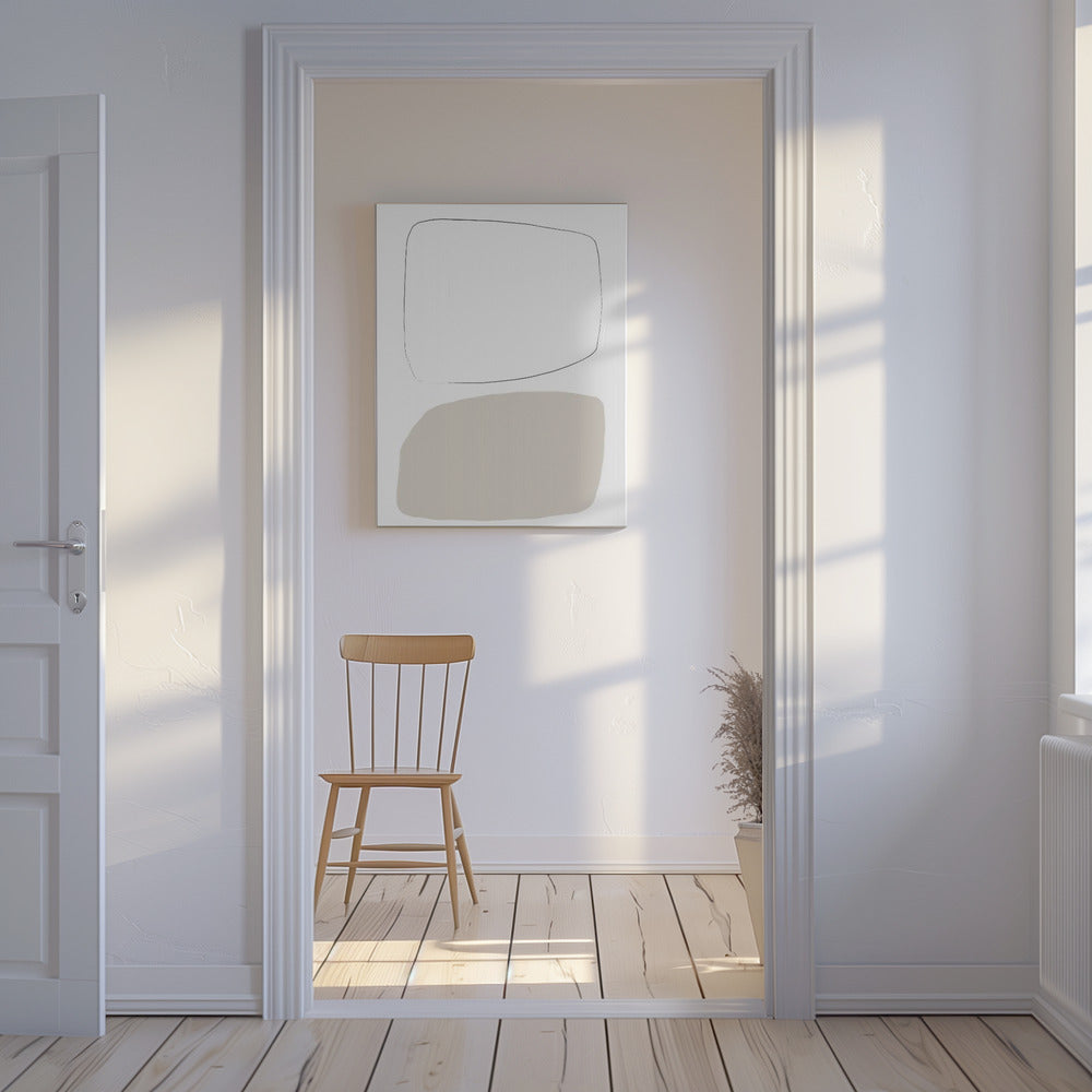 Two Soft Geometric Shapes | Canvas