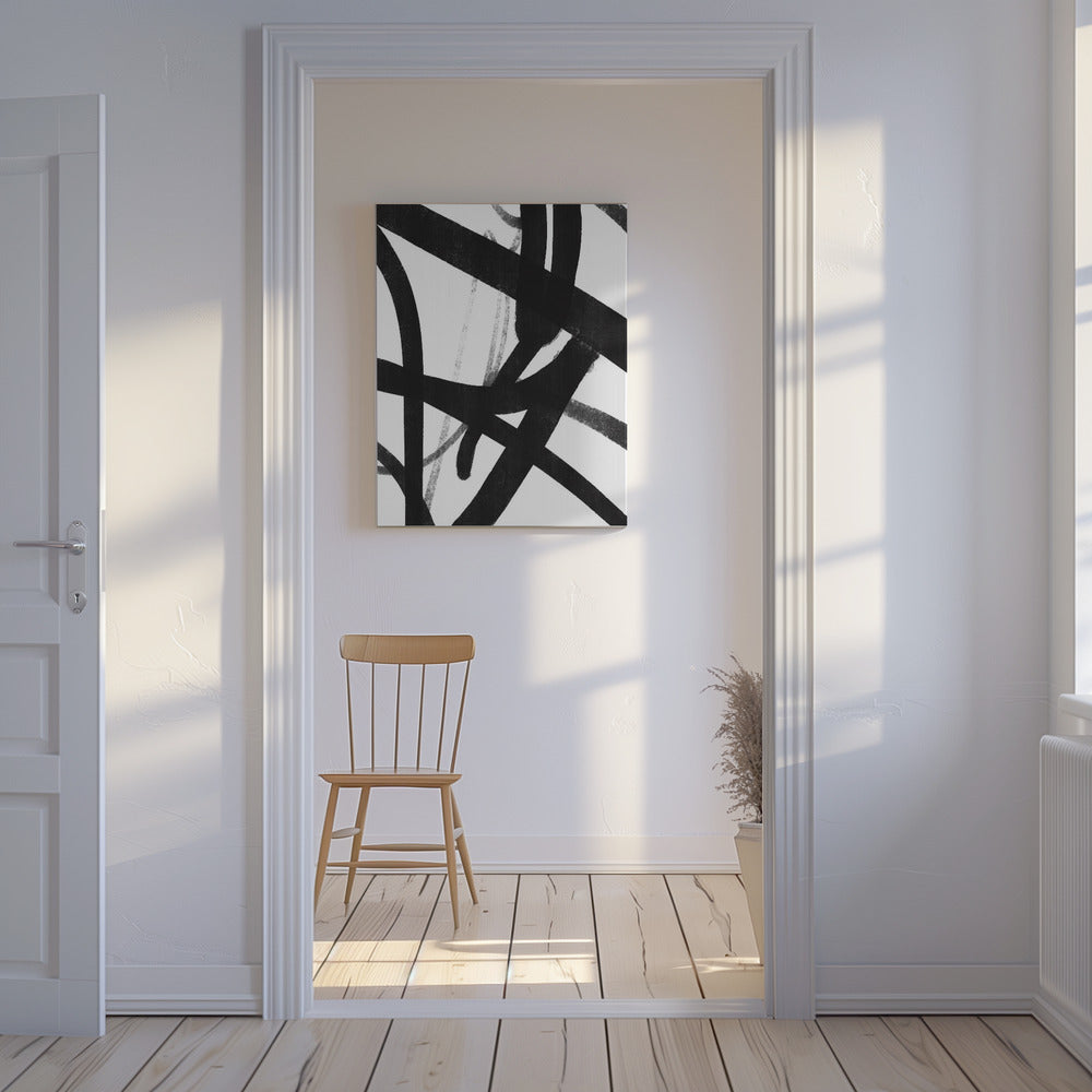 Bold Black Brushstrokes | Canvas