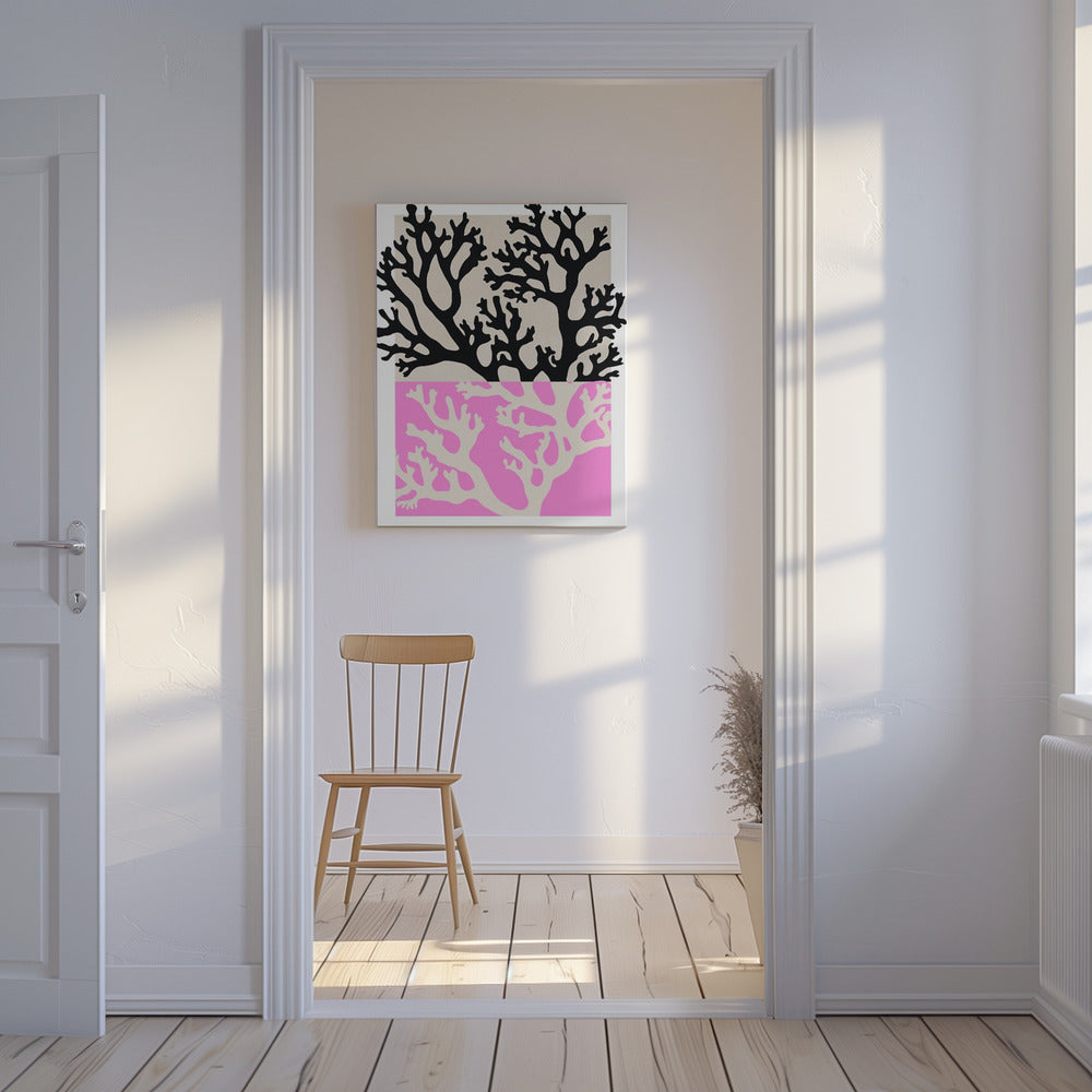 Dual Coral Silhouettes | Canvas