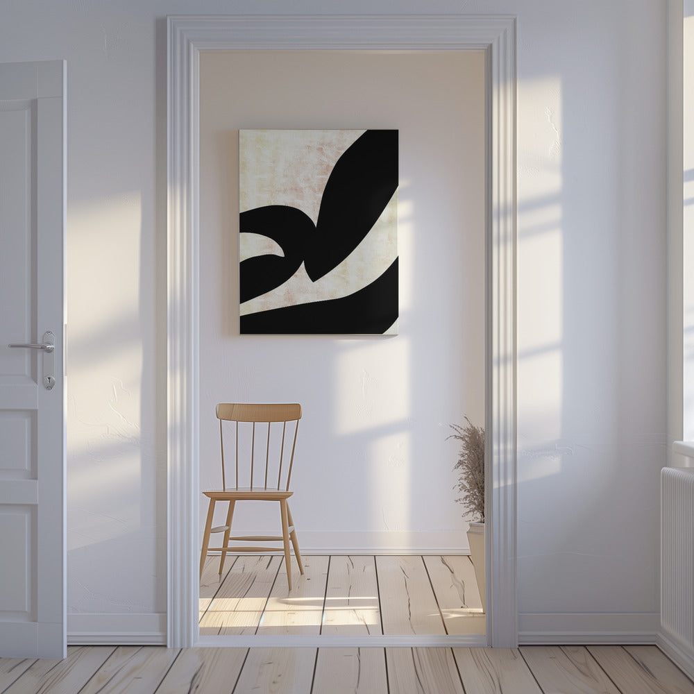 Abstract Black Shapes Print No 3 | Canvas