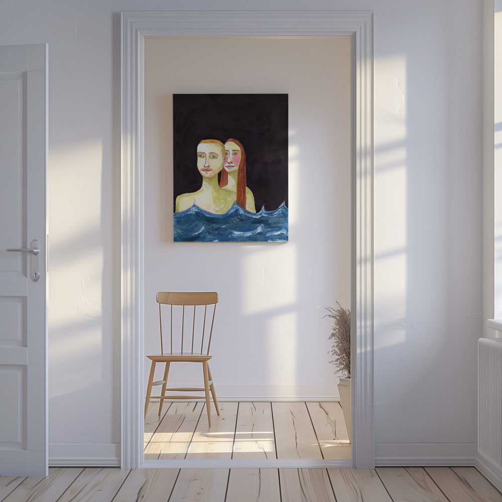 The Swimming Couple | Canvas