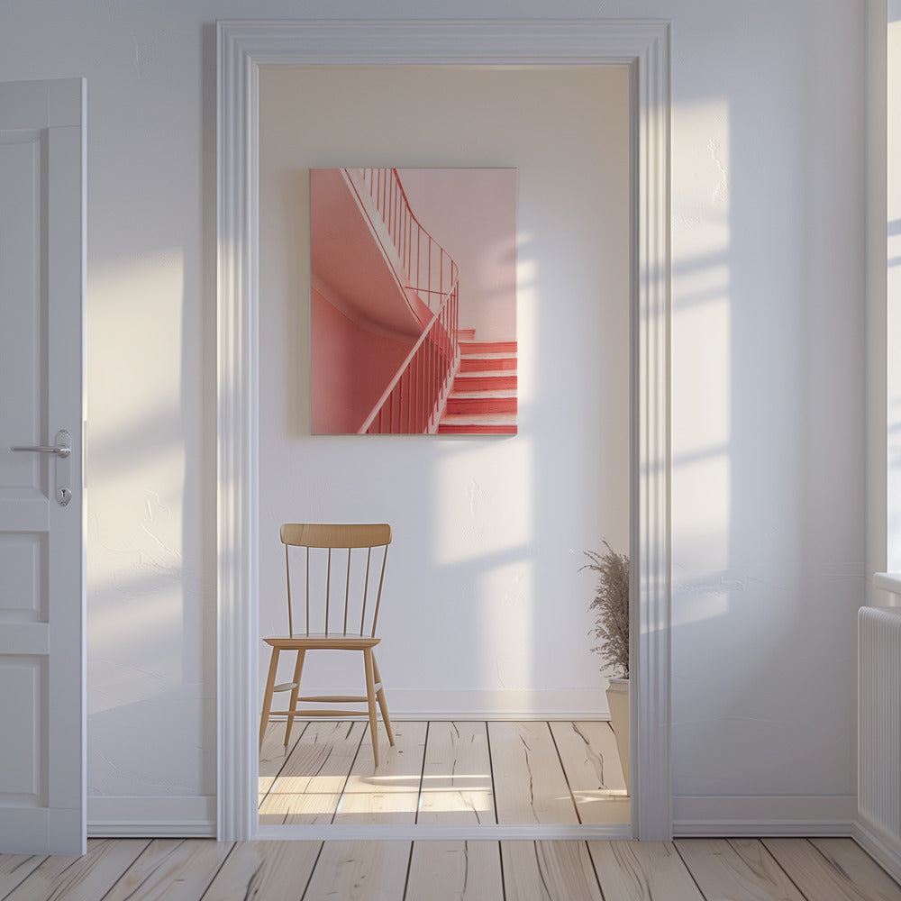 Pink Steps Cannes | Architectural Minimalism | Canvas
