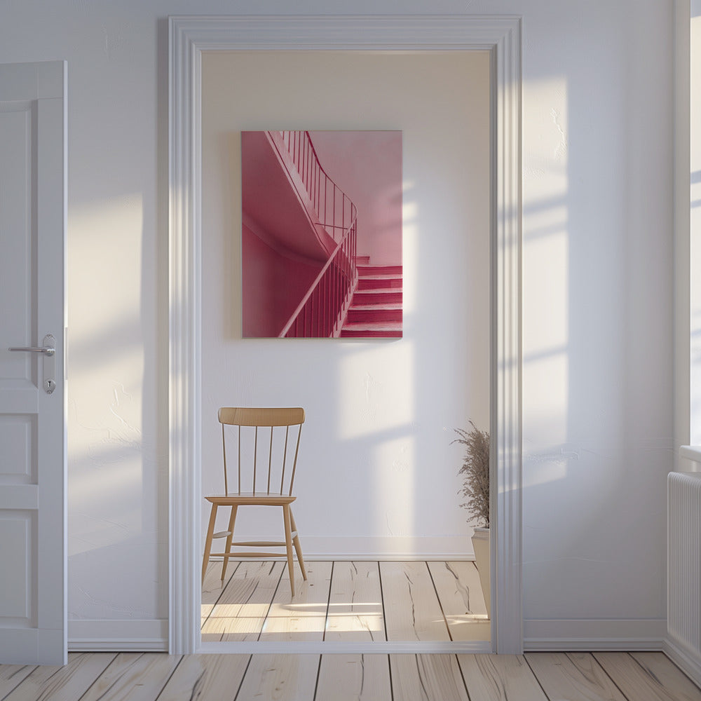 Plum Steps | Architectural Minimalism | Canvas