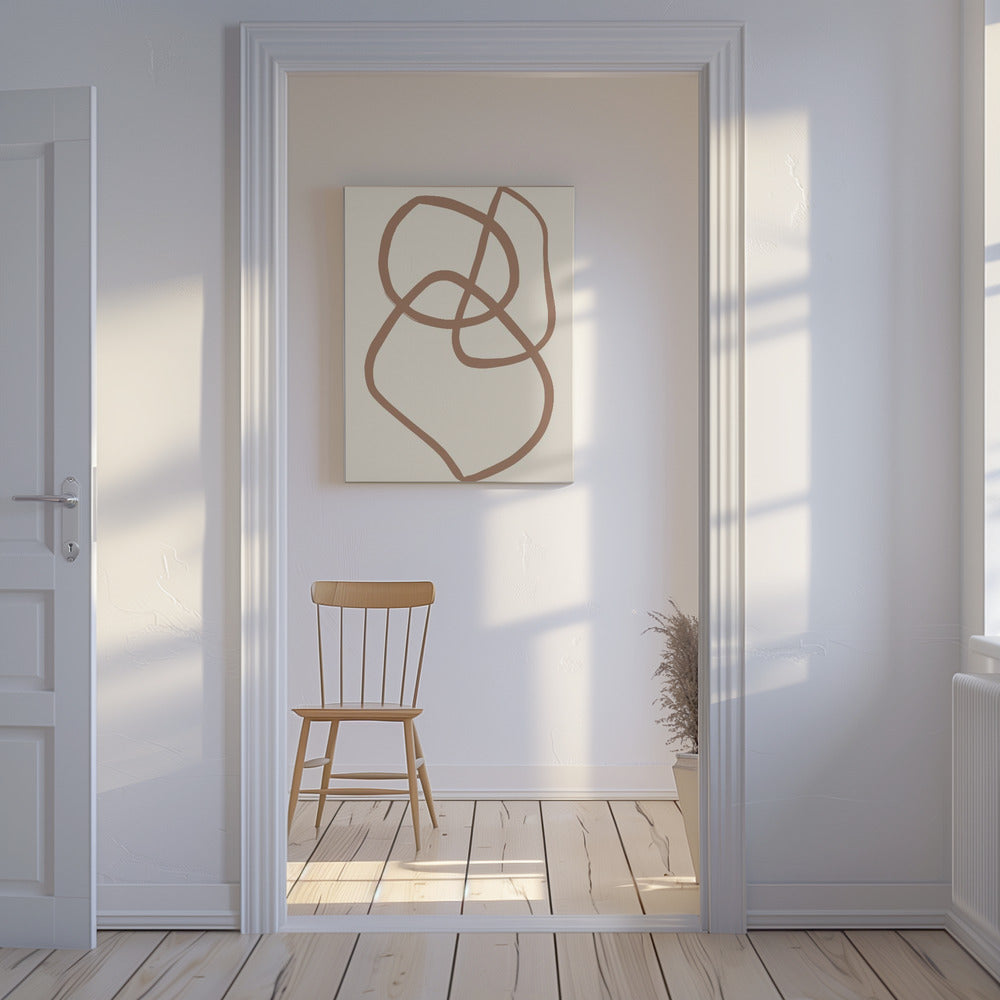 Abstract Lines Mocha 5 | Canvas