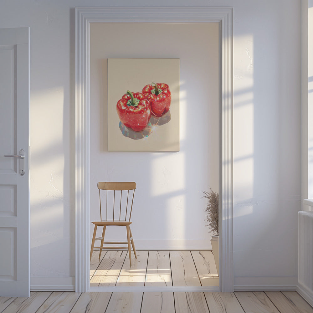 Sparkling Red Bell Peppers | Canvas