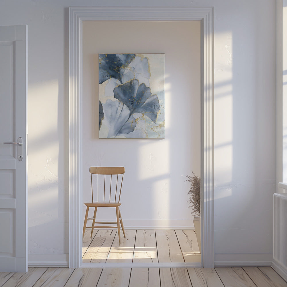 Blue Ginkgo Leaves 2 | Canvas