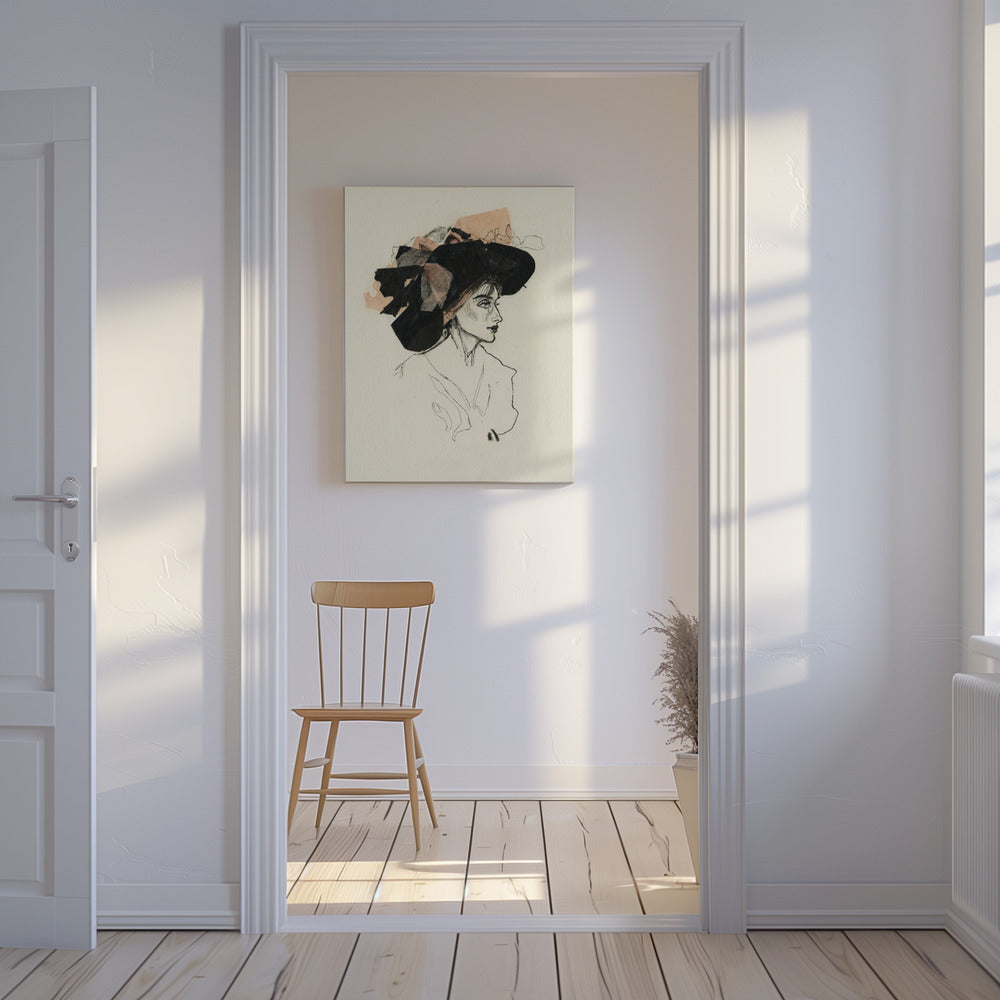 Woman In A Large Hat | Canvas