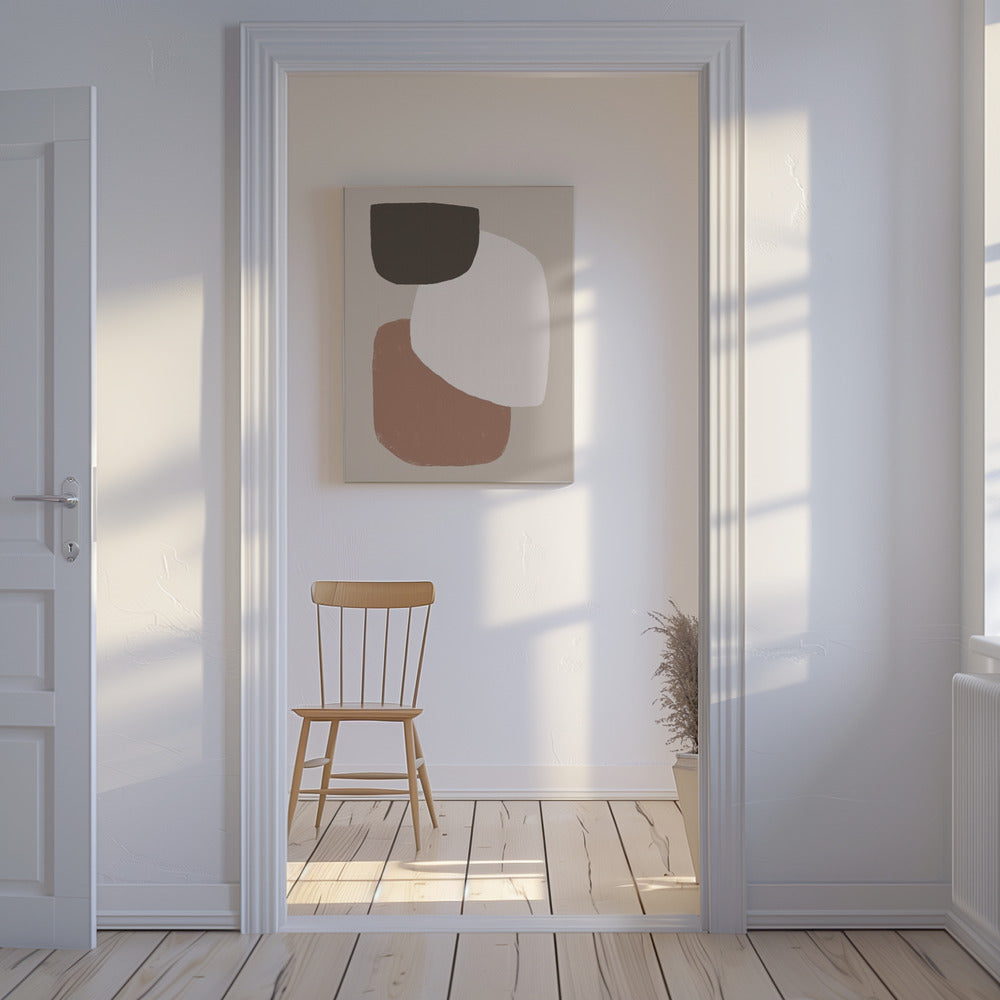 Minimalist Organic Shapes in Earthy Tones | Canvas