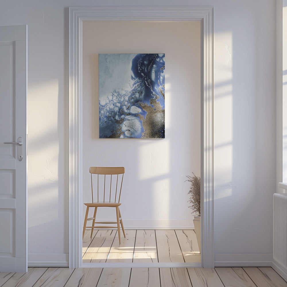 Zen Art 'Ocean Wave Waltz 2' - Watercolor waves | Canvas