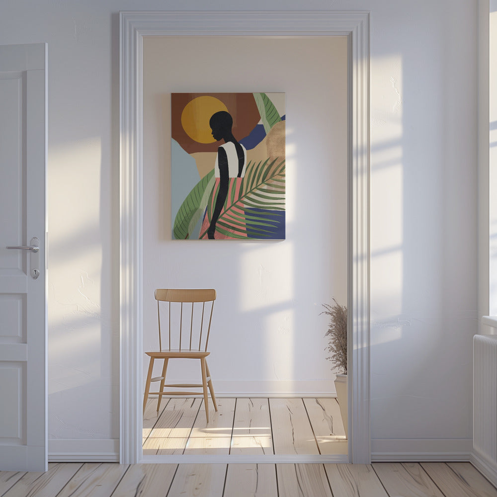 Tropical Girl Shape | Canvas