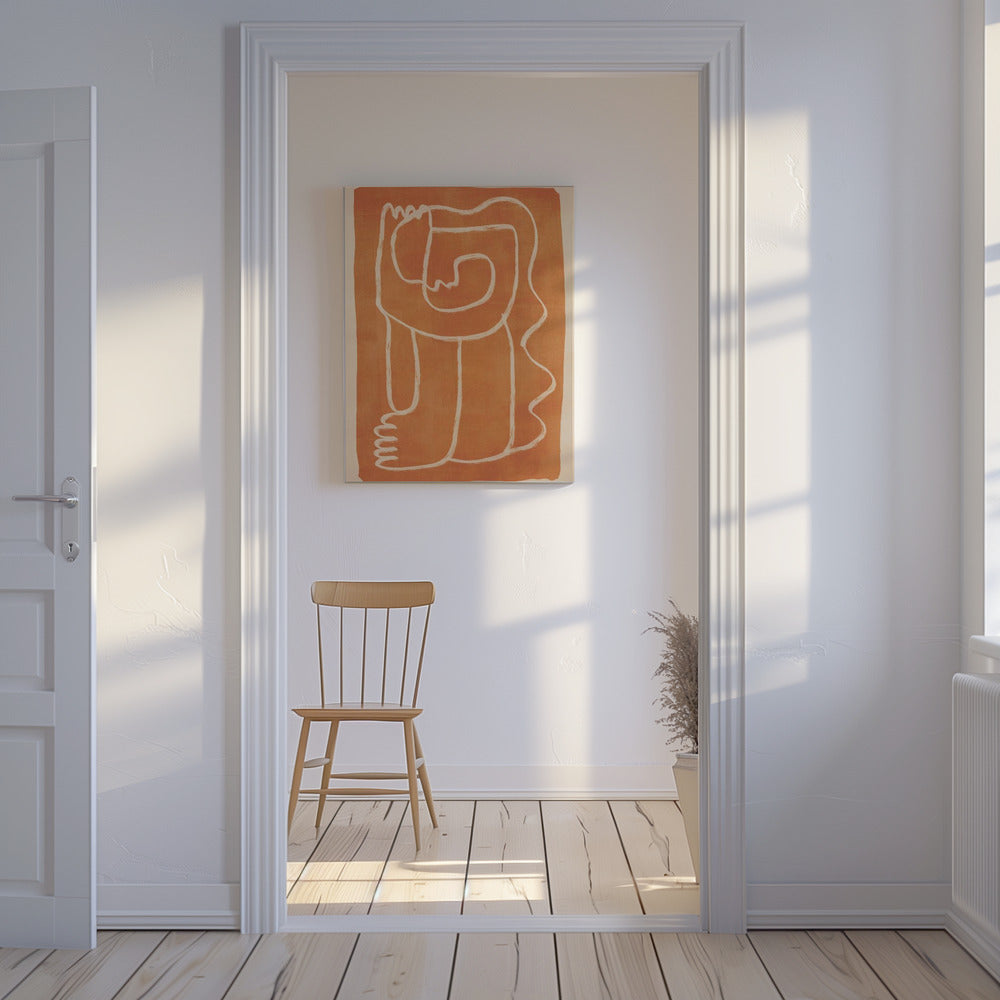 Abstract Line Art Figure | Canvas