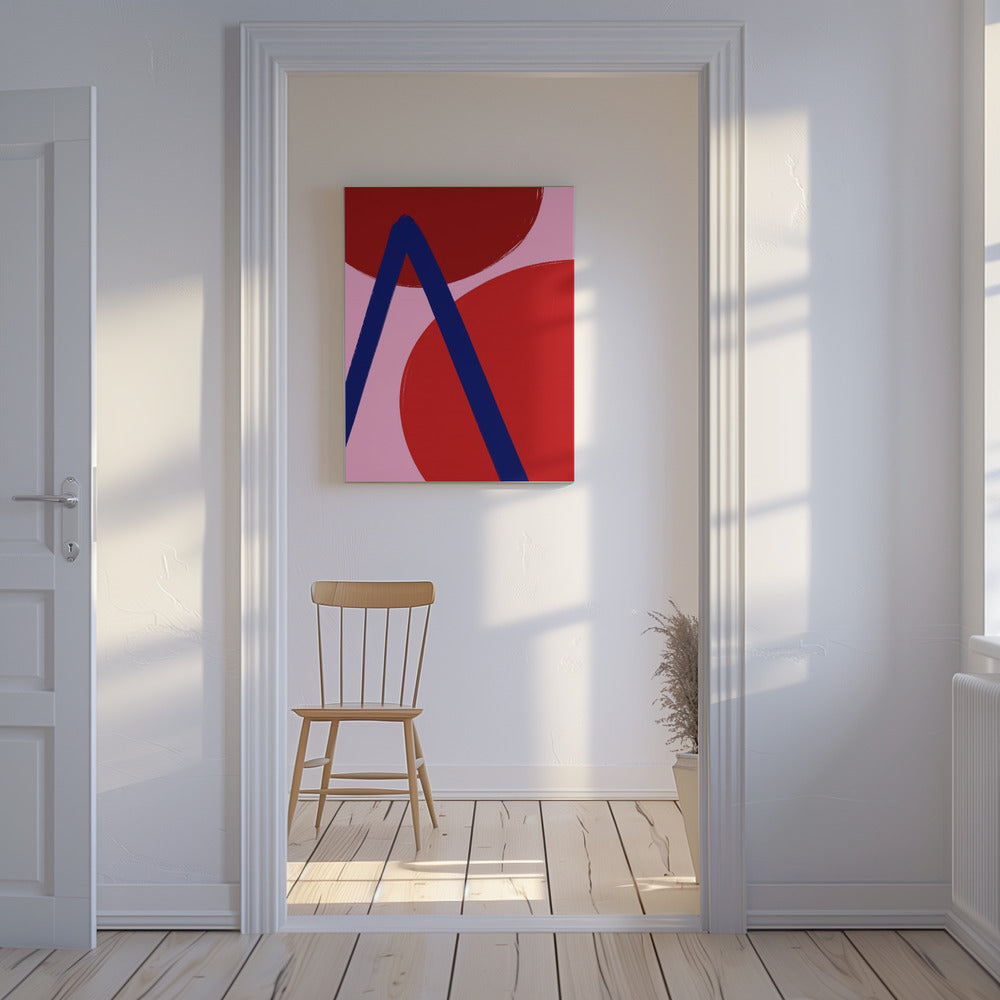 Crimson Geometry | Canvas