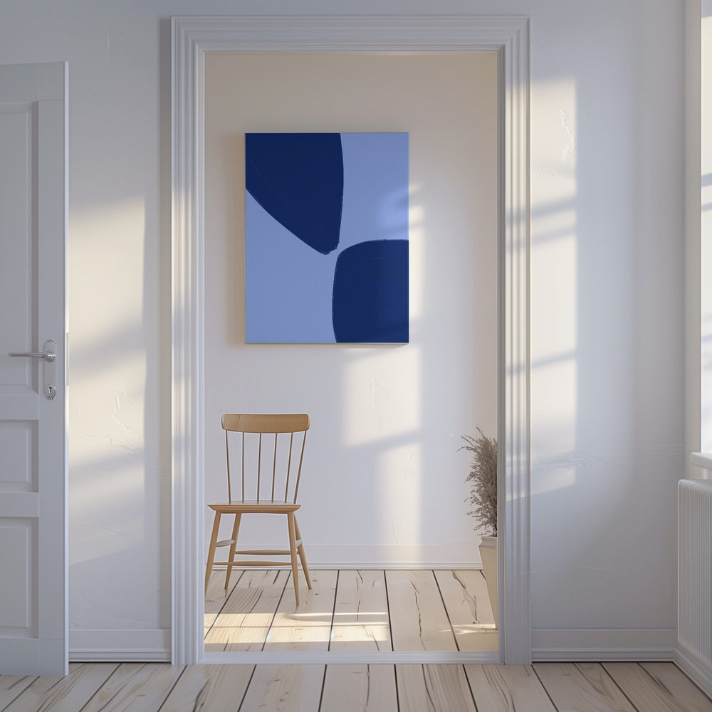 Blue Petal Shapes | Canvas