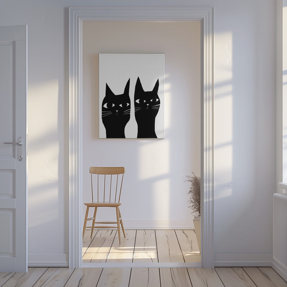 Two black cats | Canvas