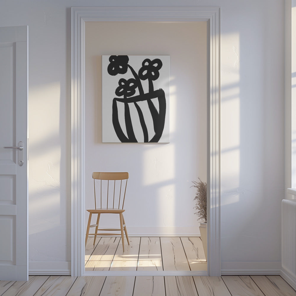 Bold Blossoms in Vase | Canvas