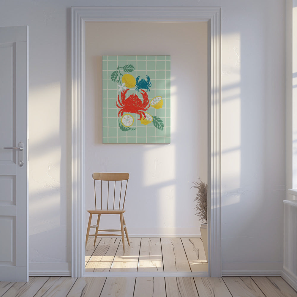 Crab and Citrus Dance | Canvas