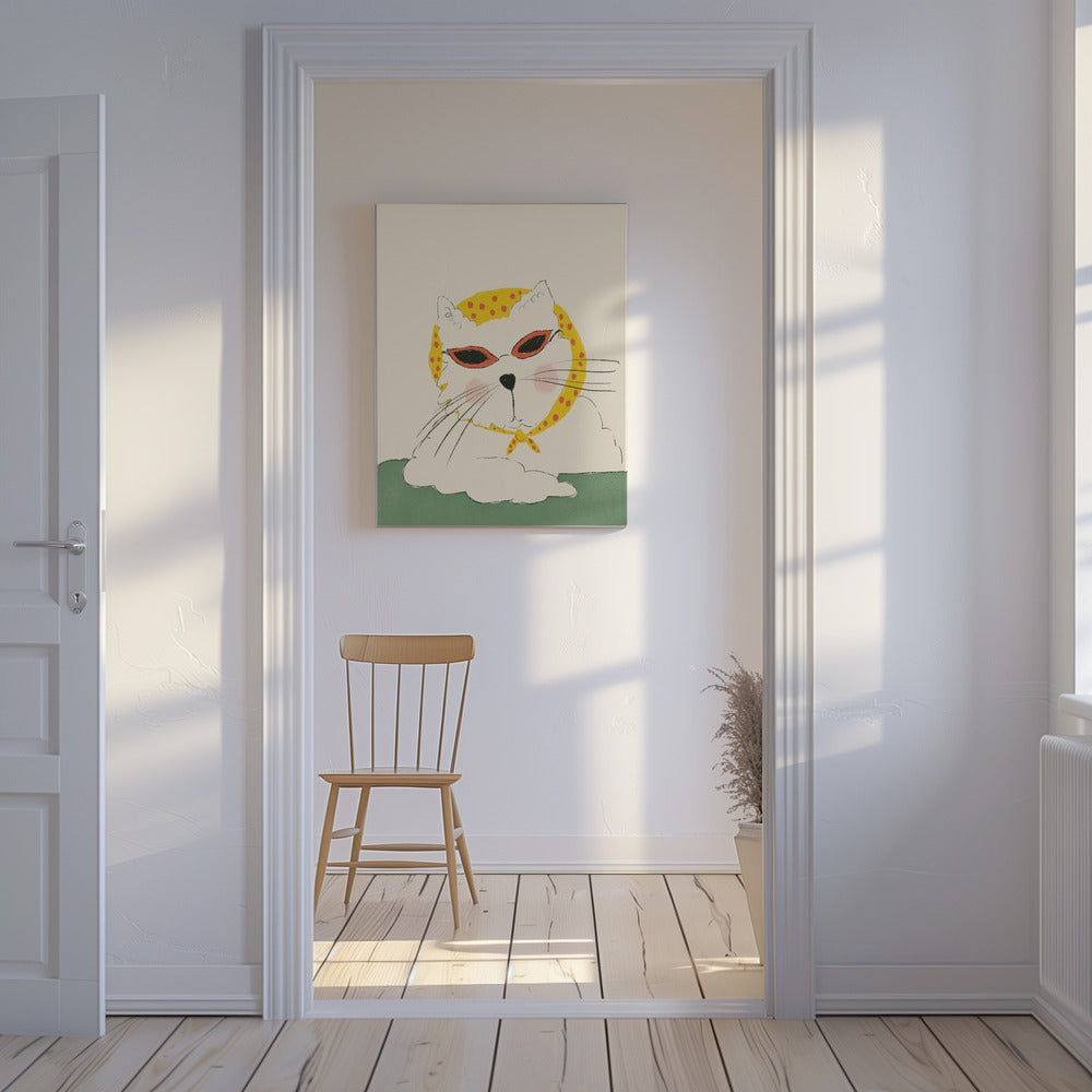 Chic Feline Pose | Canvas