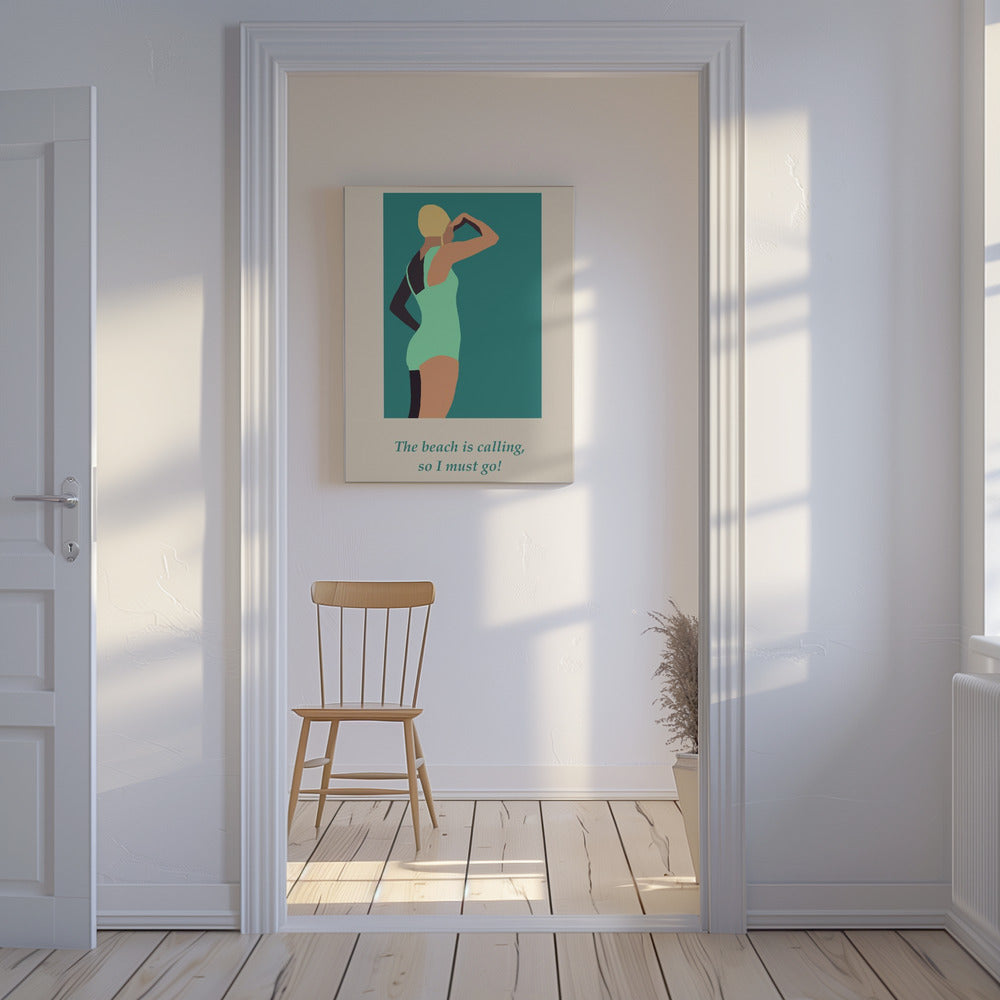 Vintage swimmer poster | Canvas