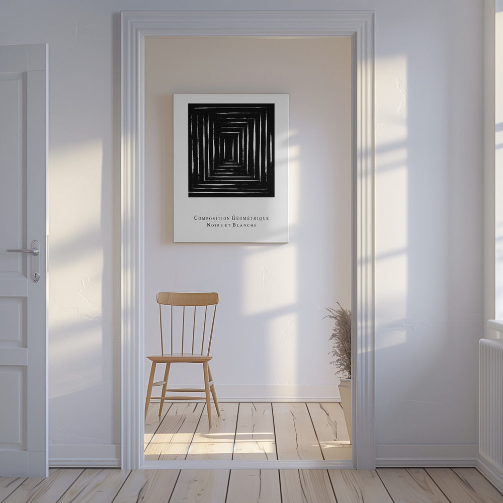 Composition Géométrique Noire et Blanche | Canvas