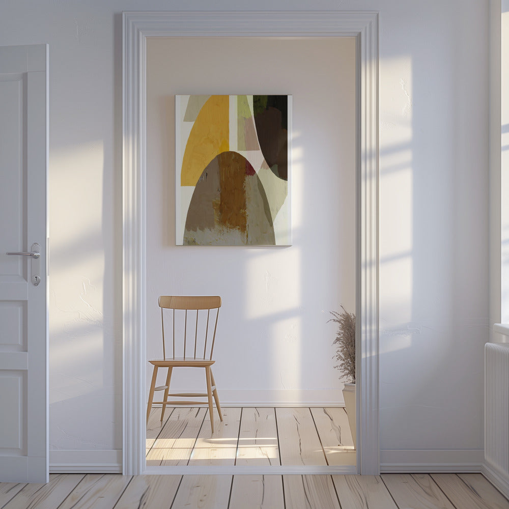 Bold Geometric Shapes In Earthy Tones | Canvas