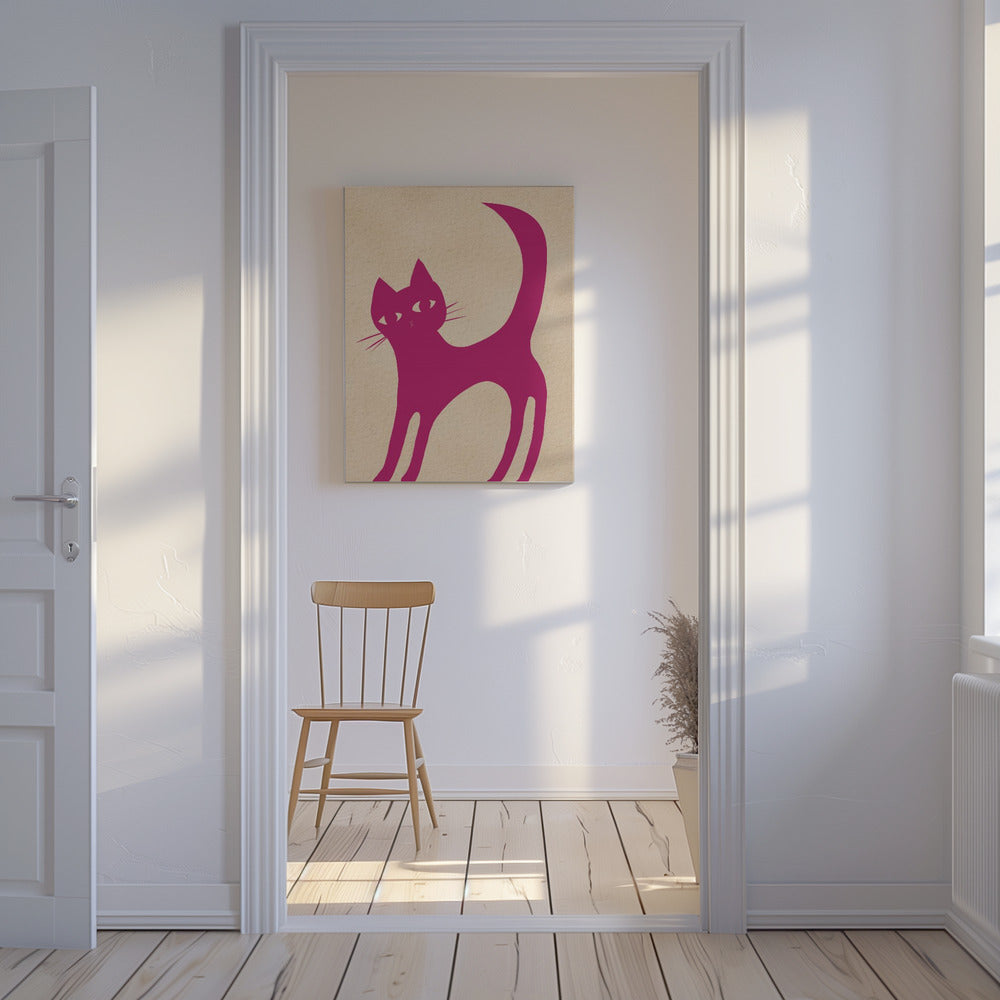 Pink cat | Canvas