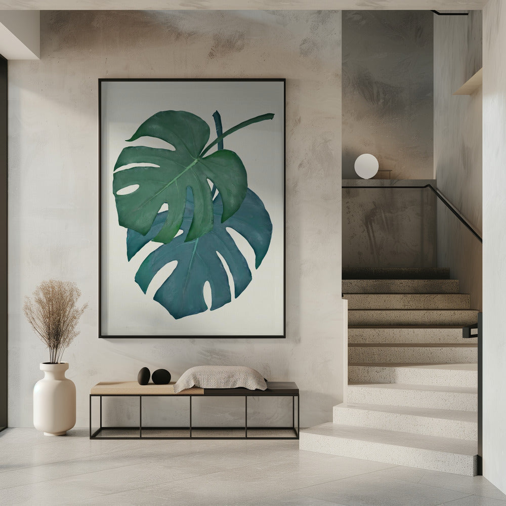 Monstera Aqua 06 | Poster