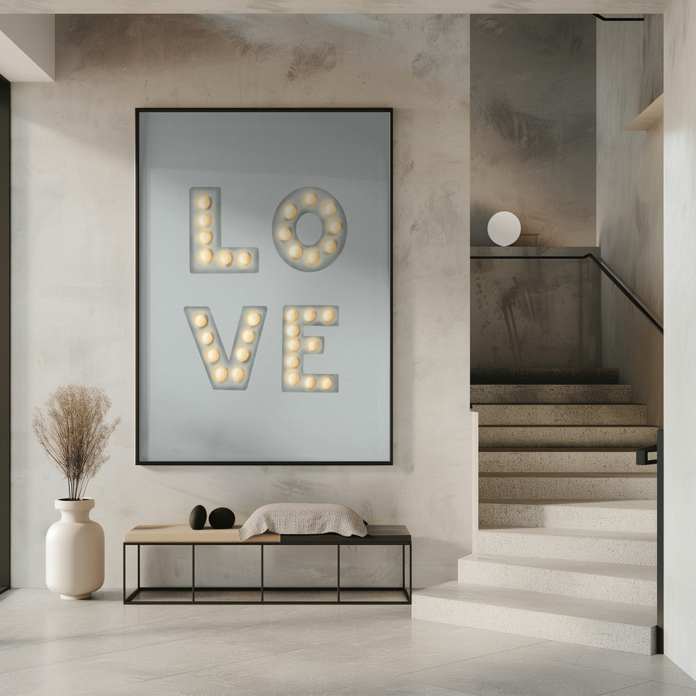 LOVE Light Letters Green | Poster