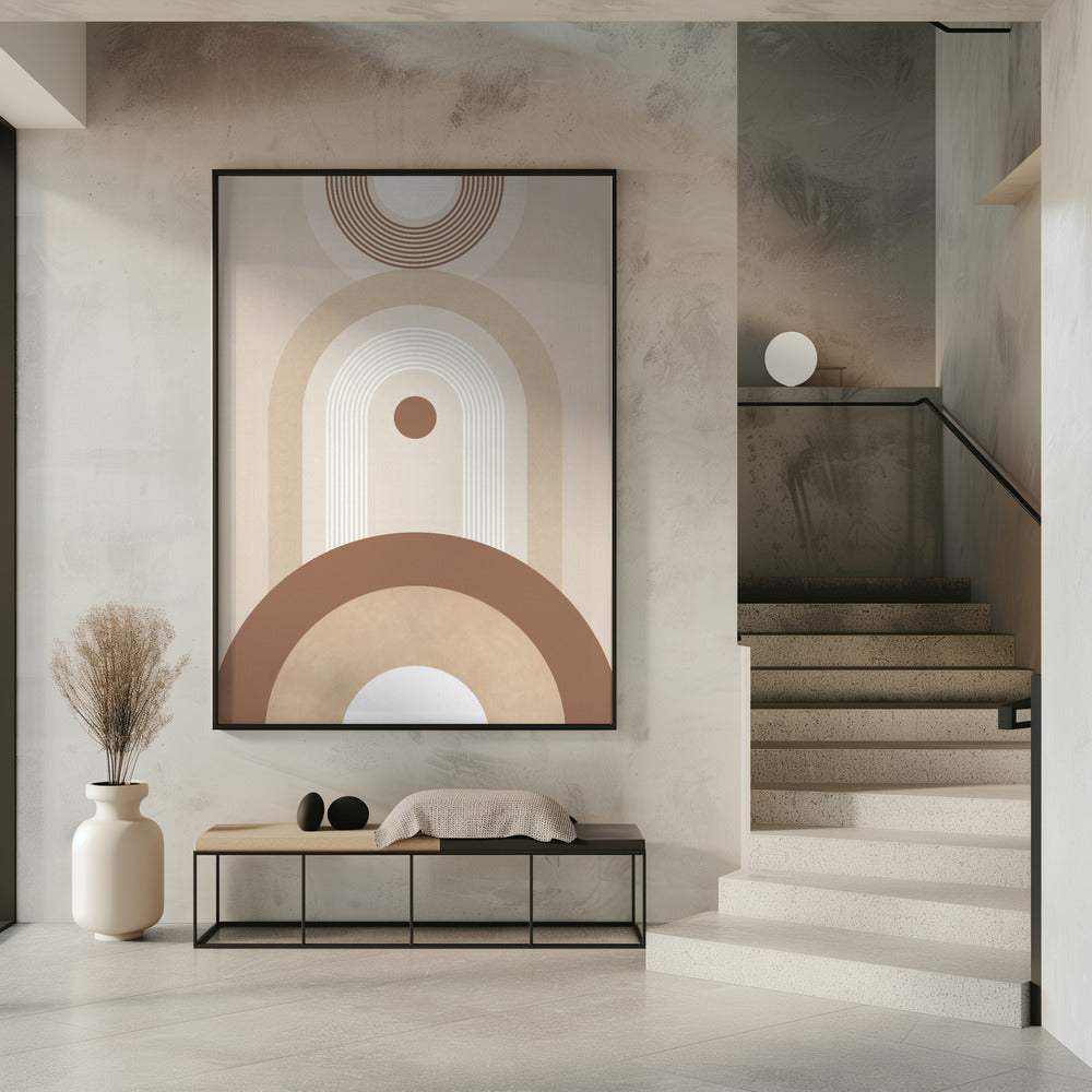 Beige Mid Century Poster | Poster