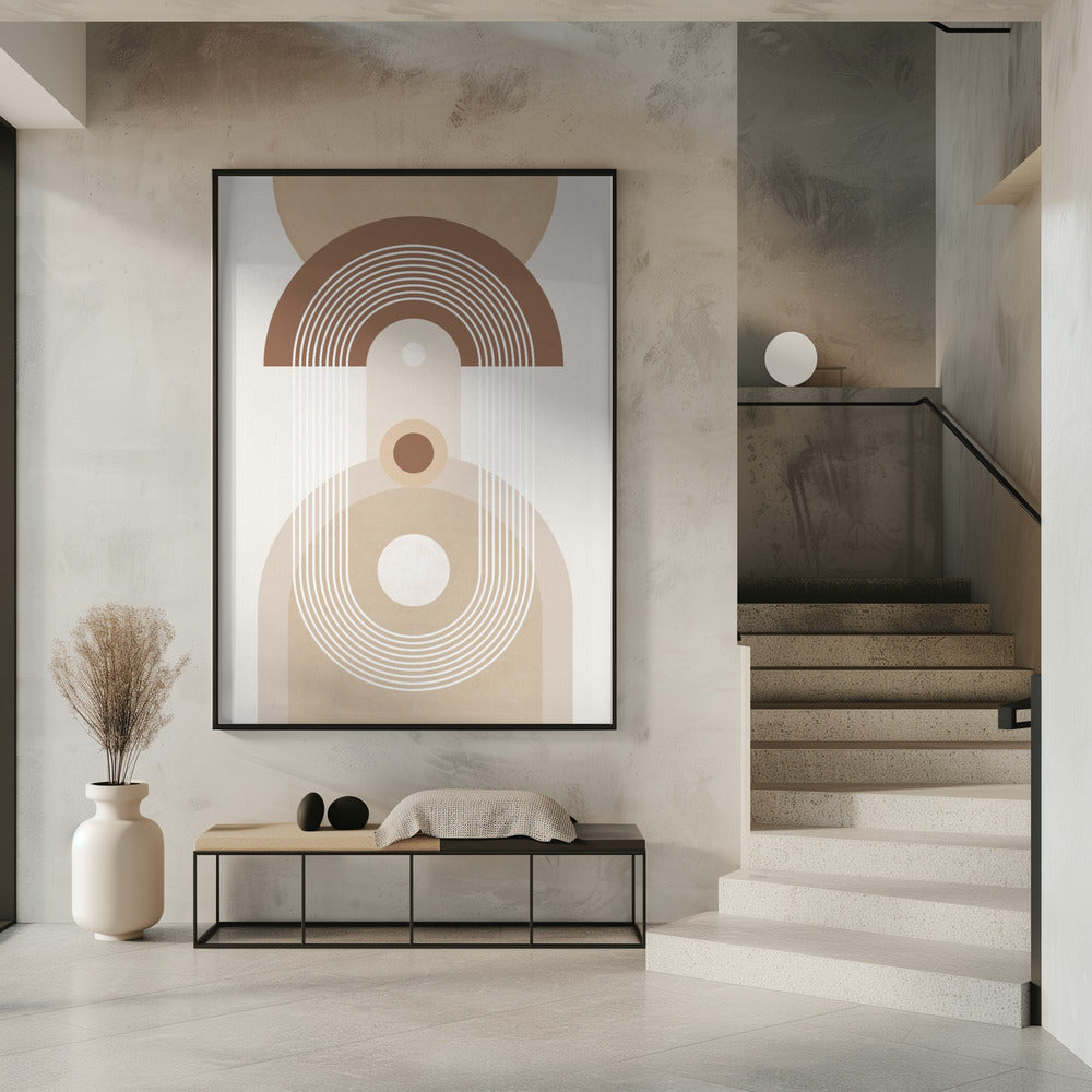 Beige Mid Century Poster | Poster