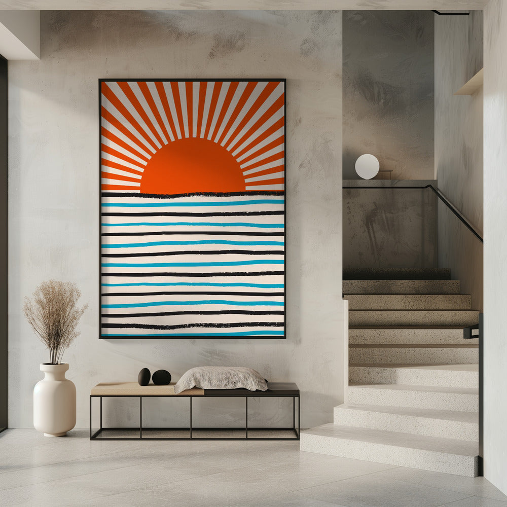 Red Sun and Sea | Poster