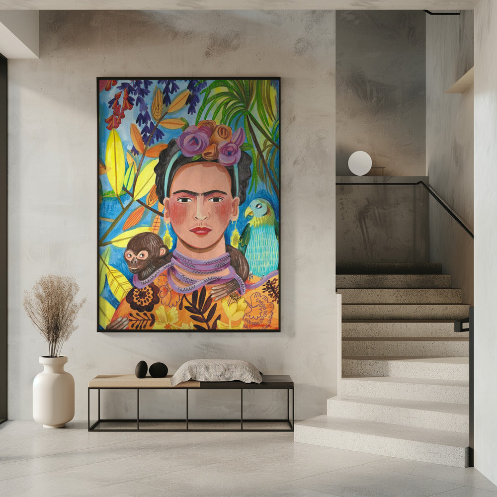 Frida and her parrots | Poster