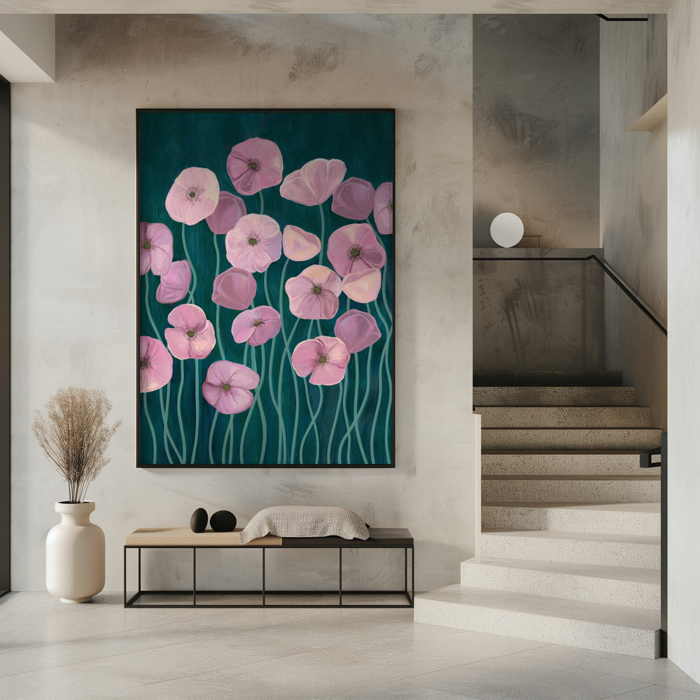 Pink poppies | Poster