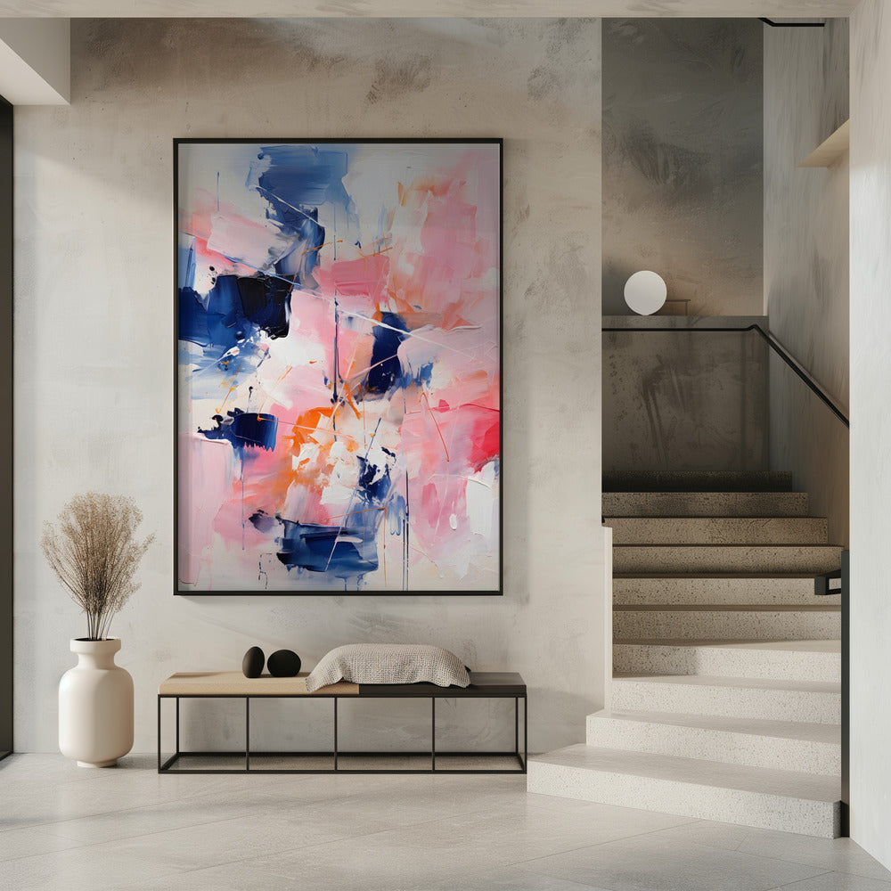 Blush Indigo Abstract Print Second 4x | Poster