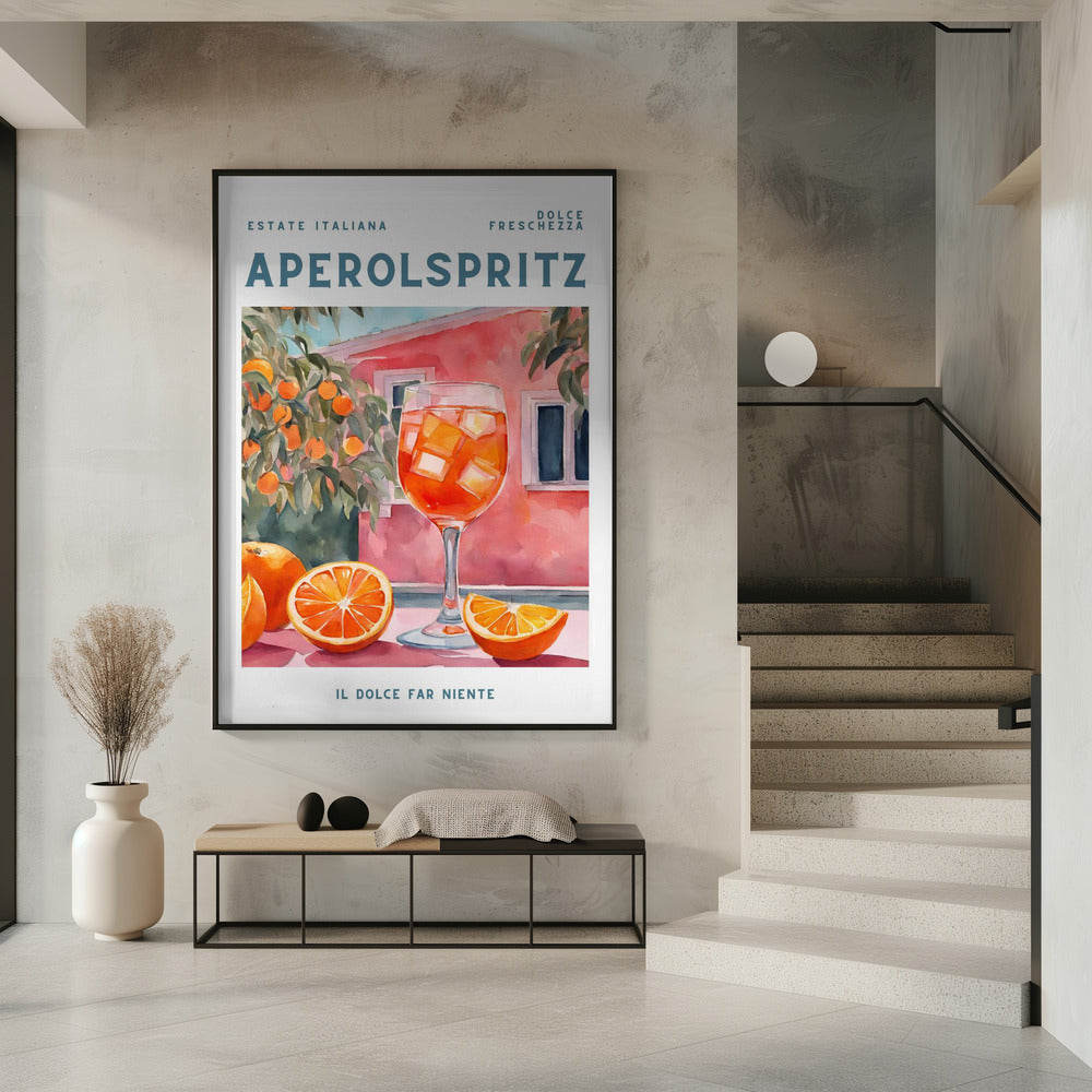 Aperol Spritz, Aquarell, Fresh | Poster