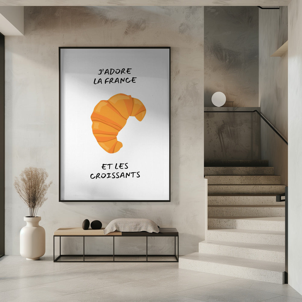 J´adore la france, Croissant | Poster