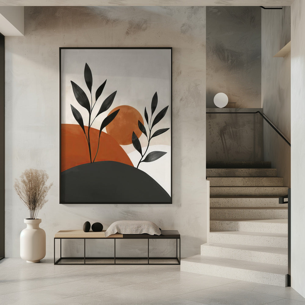 Painted Shapes and Plants 32 | Poster