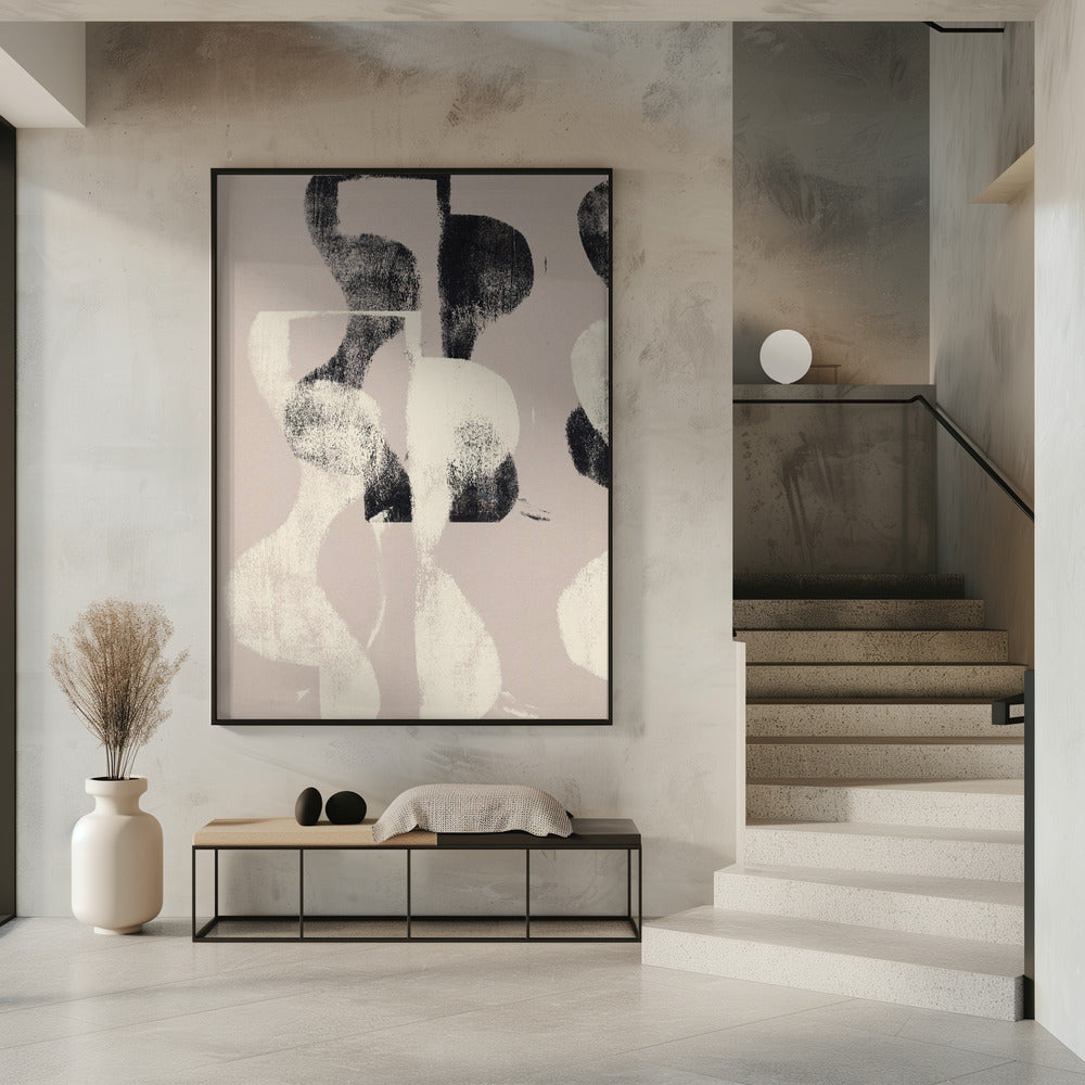 Tango – Organic Shapes in Black and Beige | Poster