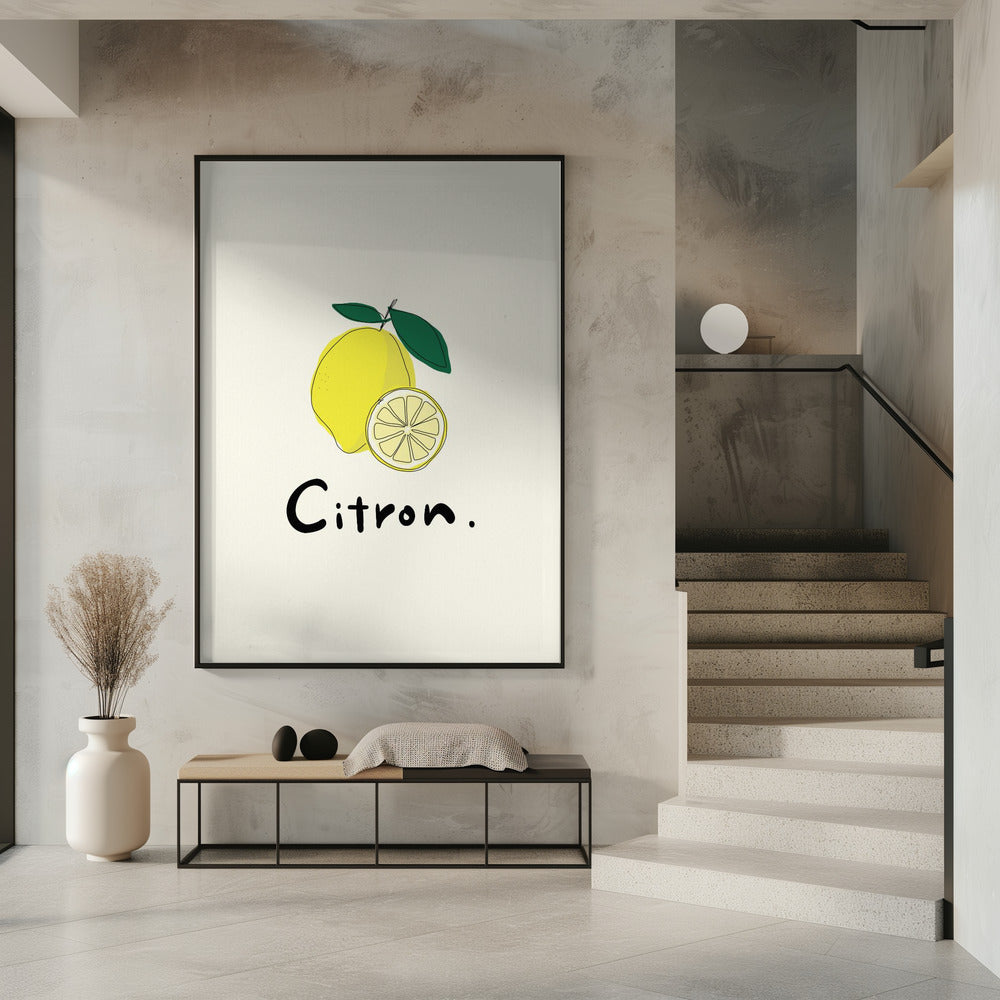 Modern French Fruits Collection "Lemon / Citron" | Poster