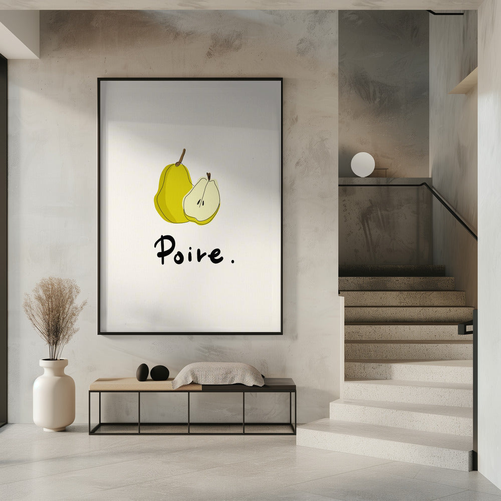 Modern French Fruits Collection "Pear / Poire" | Poster